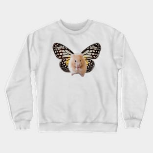 cute hamster with butterfly wings Crewneck Sweatshirt